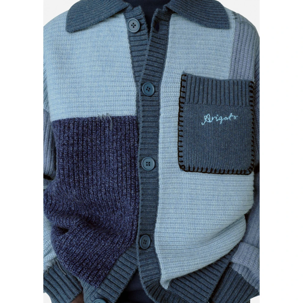 Axel Arigato Franco Patch Cardigan Blue Heren