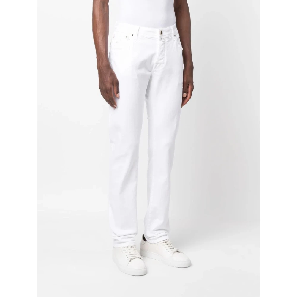 Jacob Cohën Witte Bull Denim Slim Fit Jeans White Heren