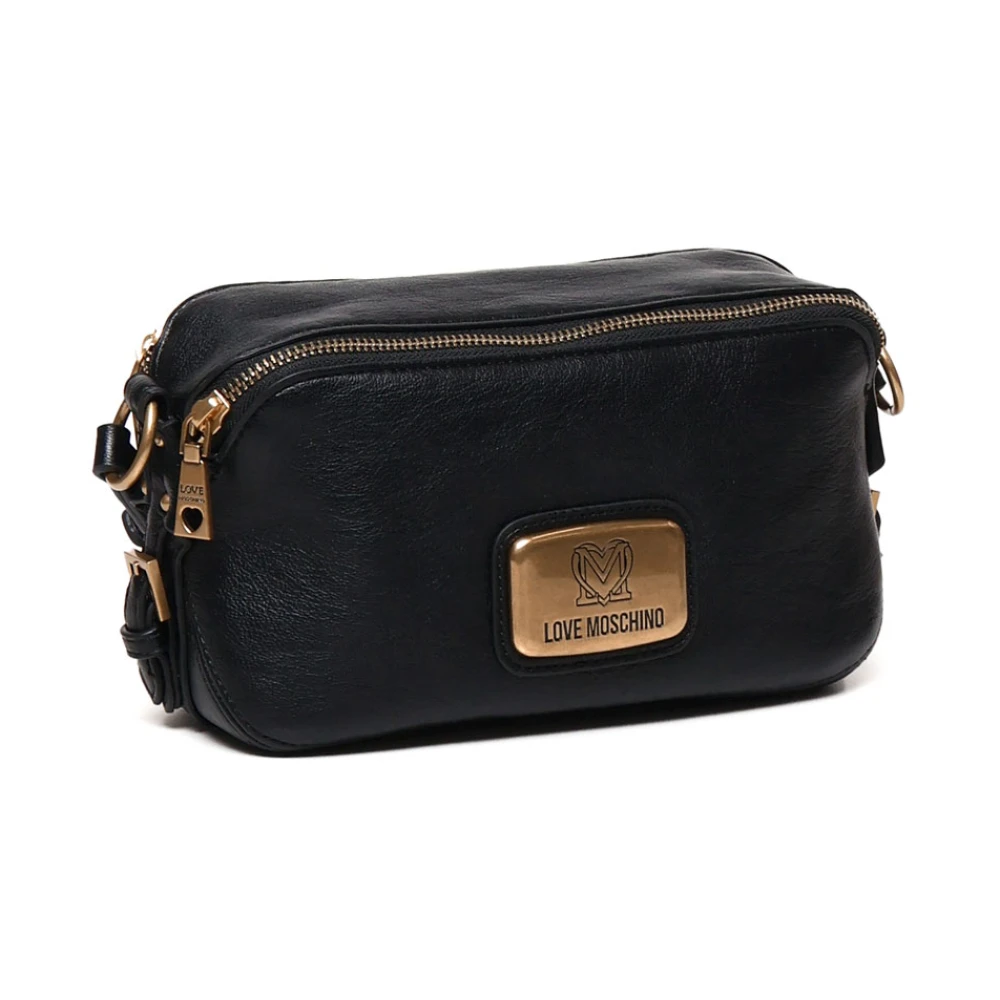 Love Moschino Zwarte cameratas met verstelbare band Black Dames
