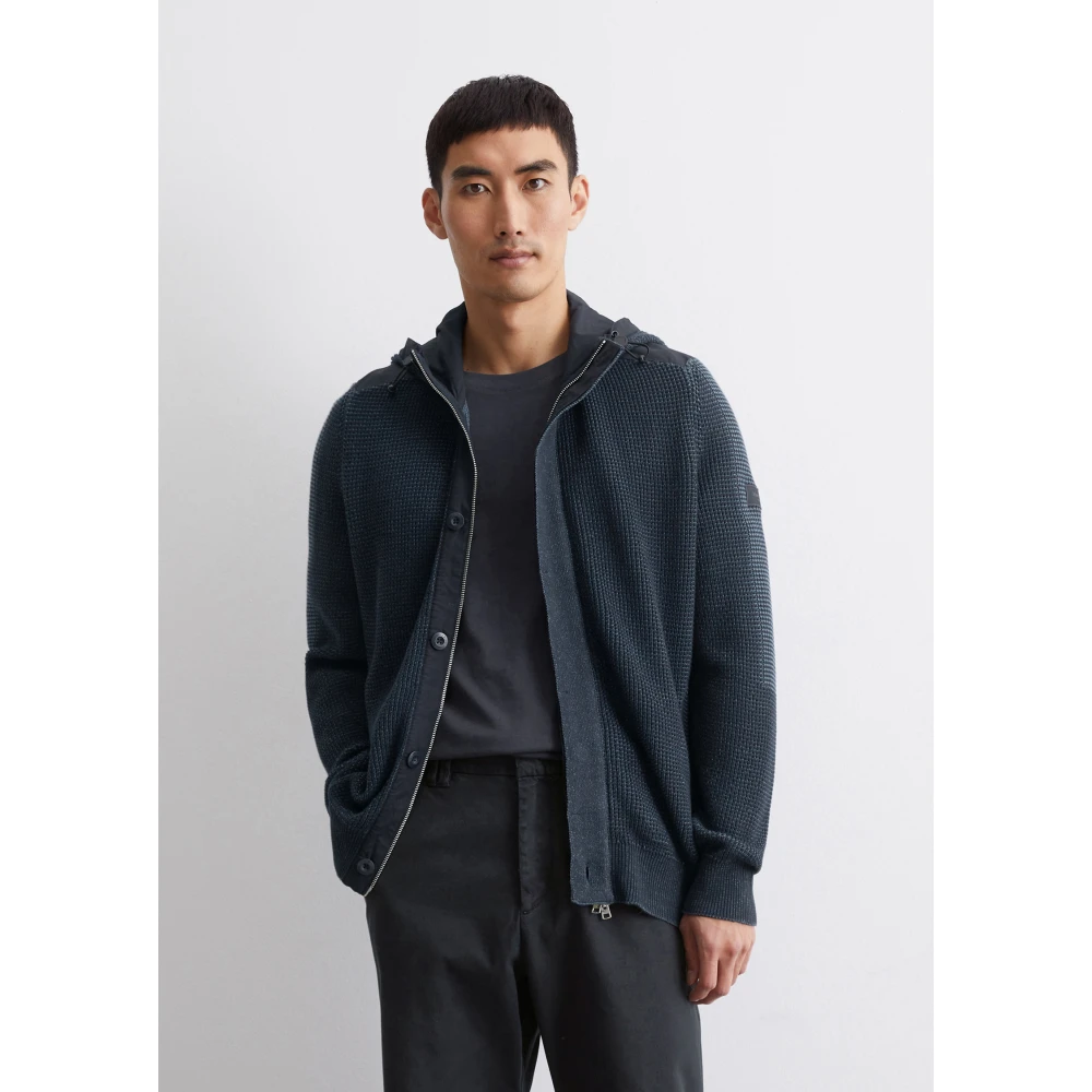 Marc O'Polo Hoodie vest regular Green Heren