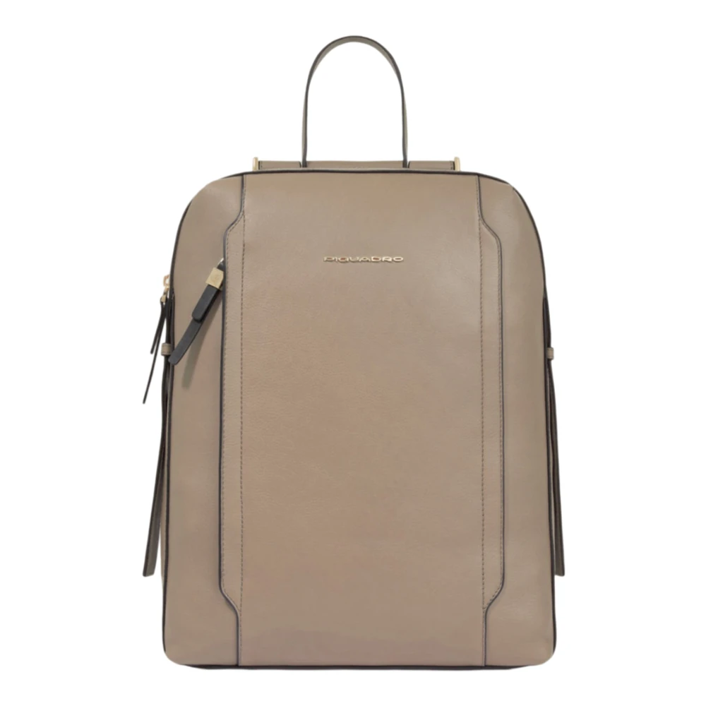 Piquadro Grijze rugzak voor vrouwen met laptop en iPad -bescherming Gray Dames
