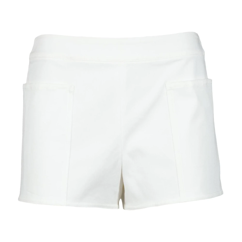 Max Mara Hoge taille katoenmix shorts Black Dames