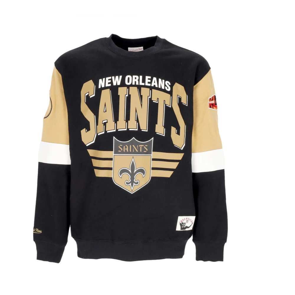 Mitchell & Ness NFL All Over Crew Sweatshirt Black Heren
