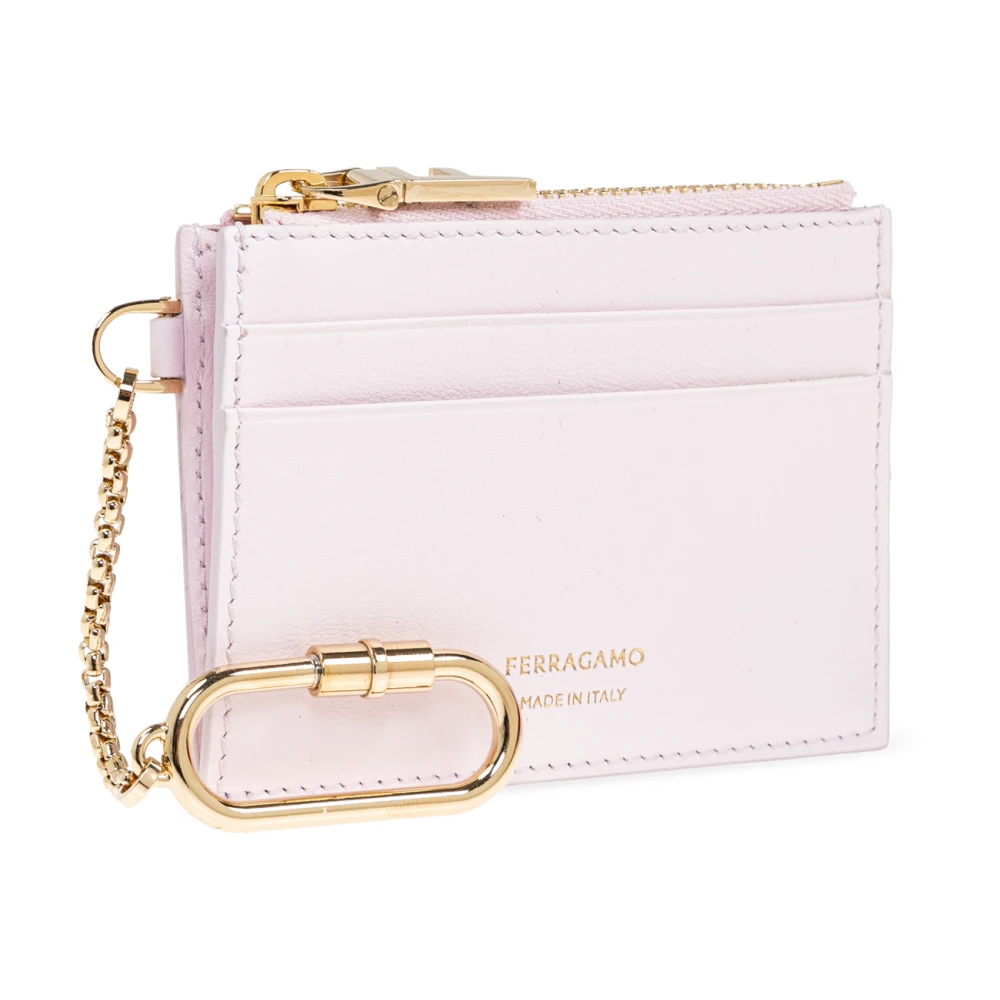 Salvatore Ferragamo Kaarthouder met sleutelhanger Pink Dames