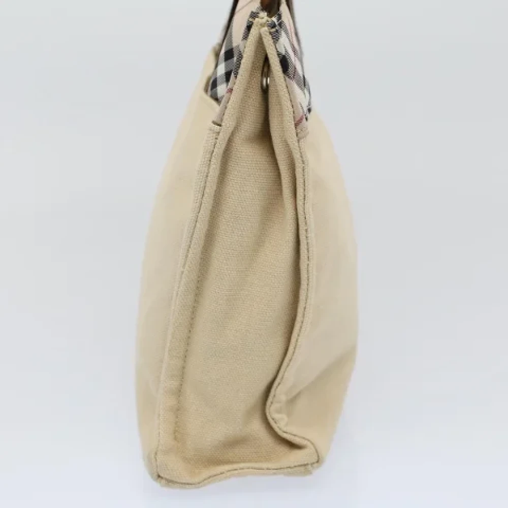 Burberry Vintage Pre-owned Canvas handbags Beige Dames