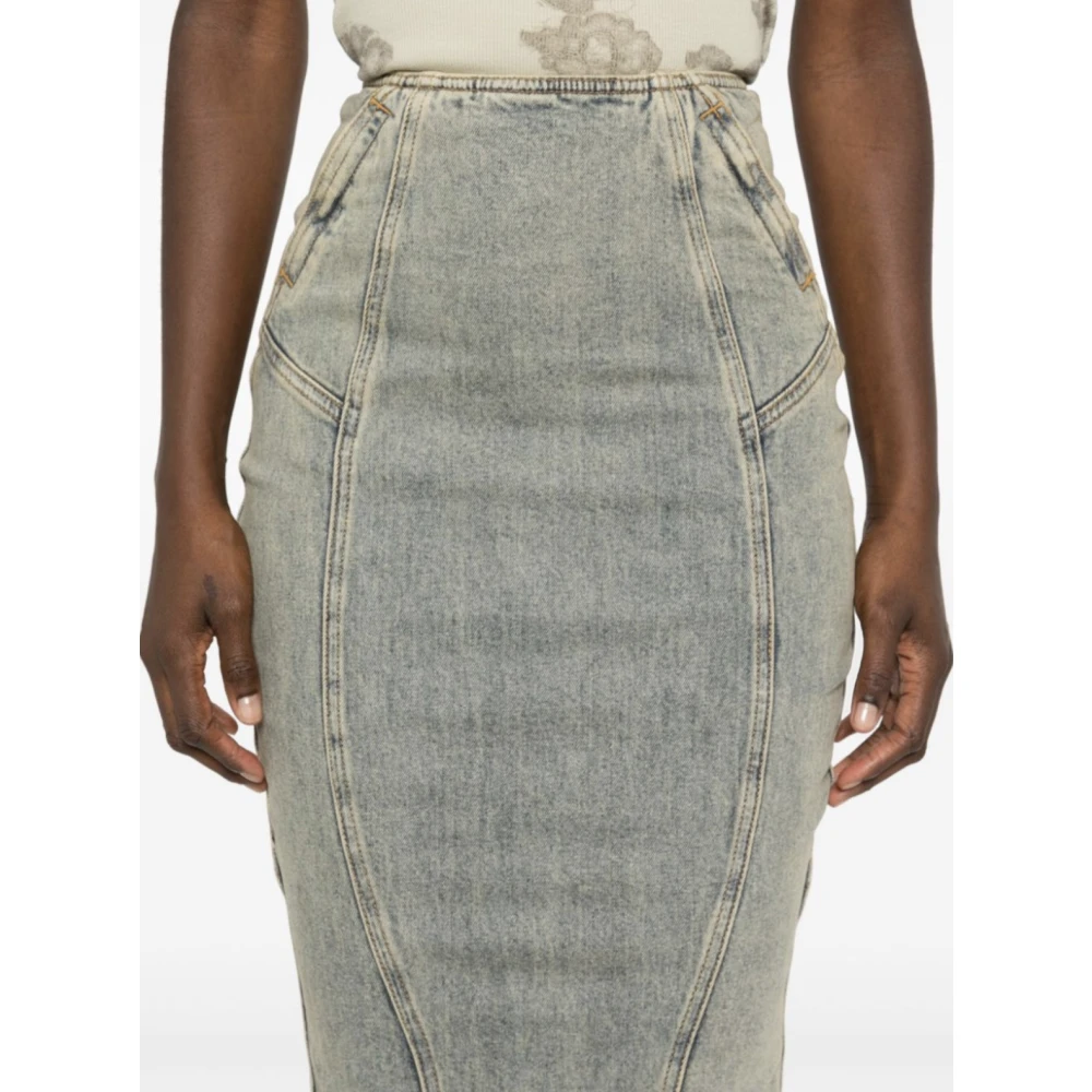 Entire Studios Golven Oppervlak Rok Blue Dames