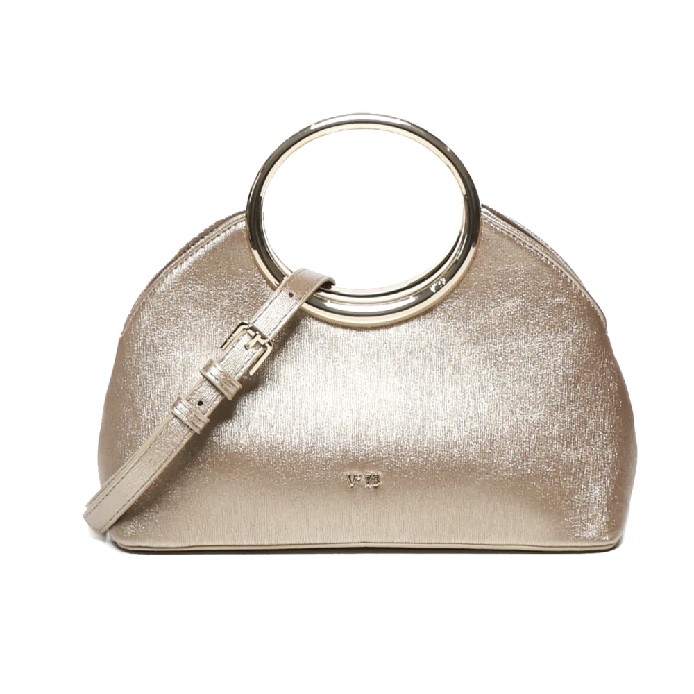 V73 Gouden Cirkel Handvat Clutch Tas Yellow Dames