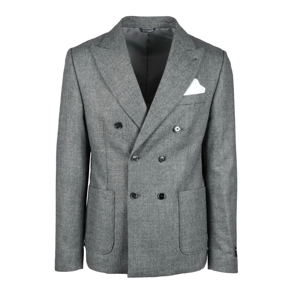 Daniele Alessandrini Stijlvolle wollen blend jas Gray Heren
