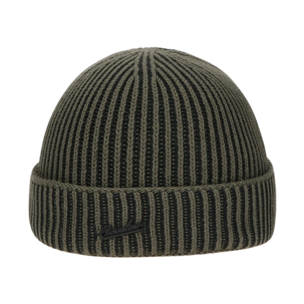 Borsalino Kasjmiermix Geribbelde Boordmuts Green Unisex