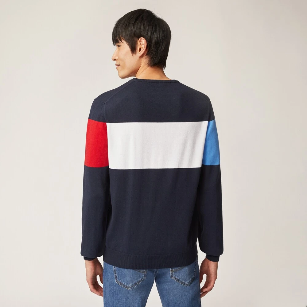 Harmont & Blaine Blauwe Trui Maglia Multicolor Heren