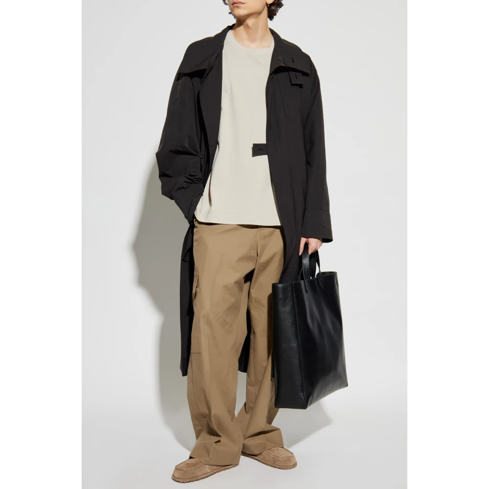 Maison Kitsuné T-shirt met logo Beige Heren