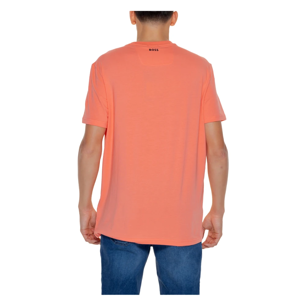 Boss Casual Heren T-shirt Lente Zomer Collectie Orange Heren