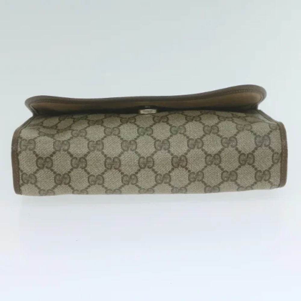 Gucci Vintage Pre-owned Canvas clutches Beige Dames