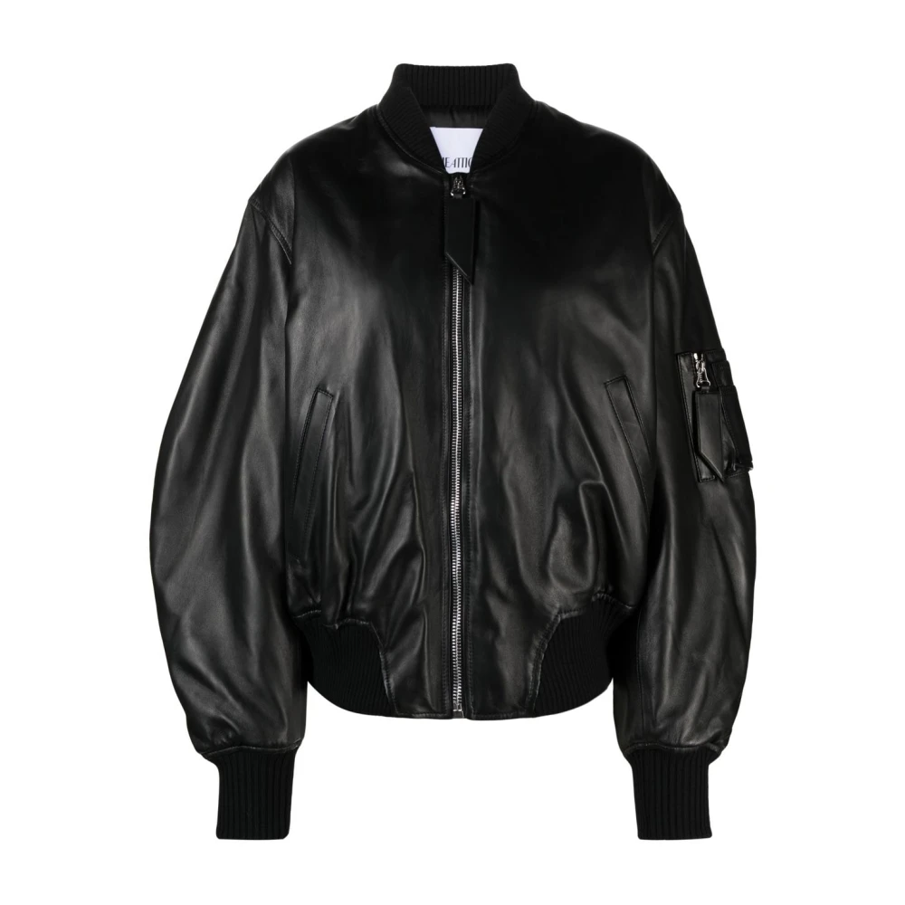 The Attico Leather Jackets Black Dames
