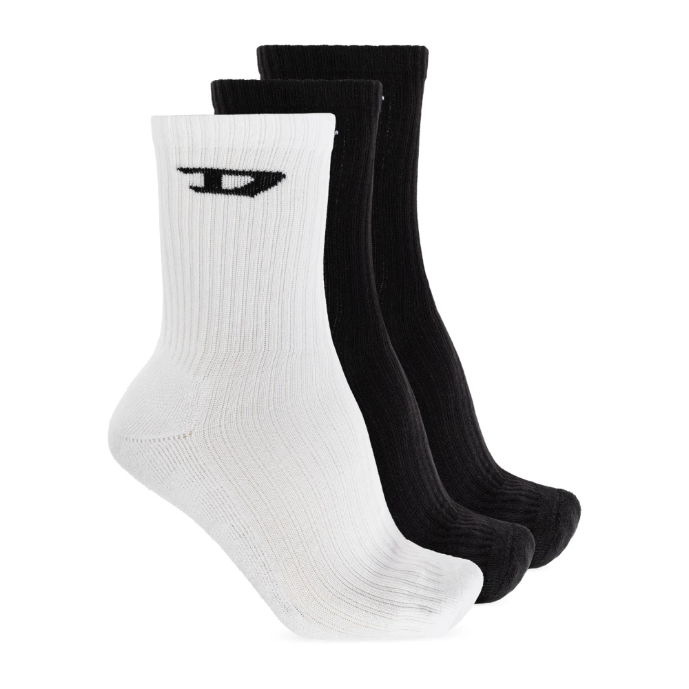 Diesel Driepak sokken Skm-D-Crew-Sport-Socks Black Heren
