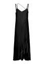 straps-pleated-long-black-dress