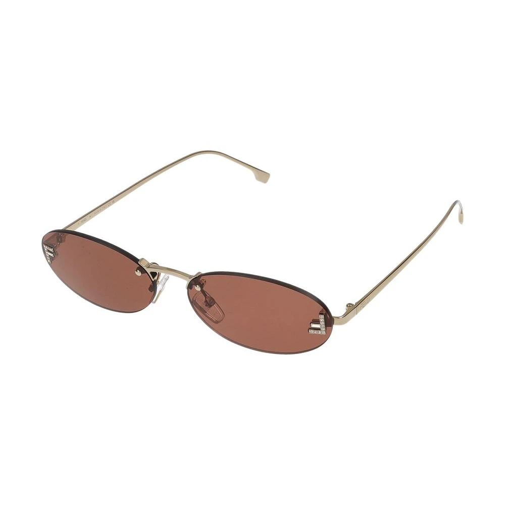 Fendi Unisex Yellow Sunglasses, 54 Mm, First Crystal Oval Sunglasses