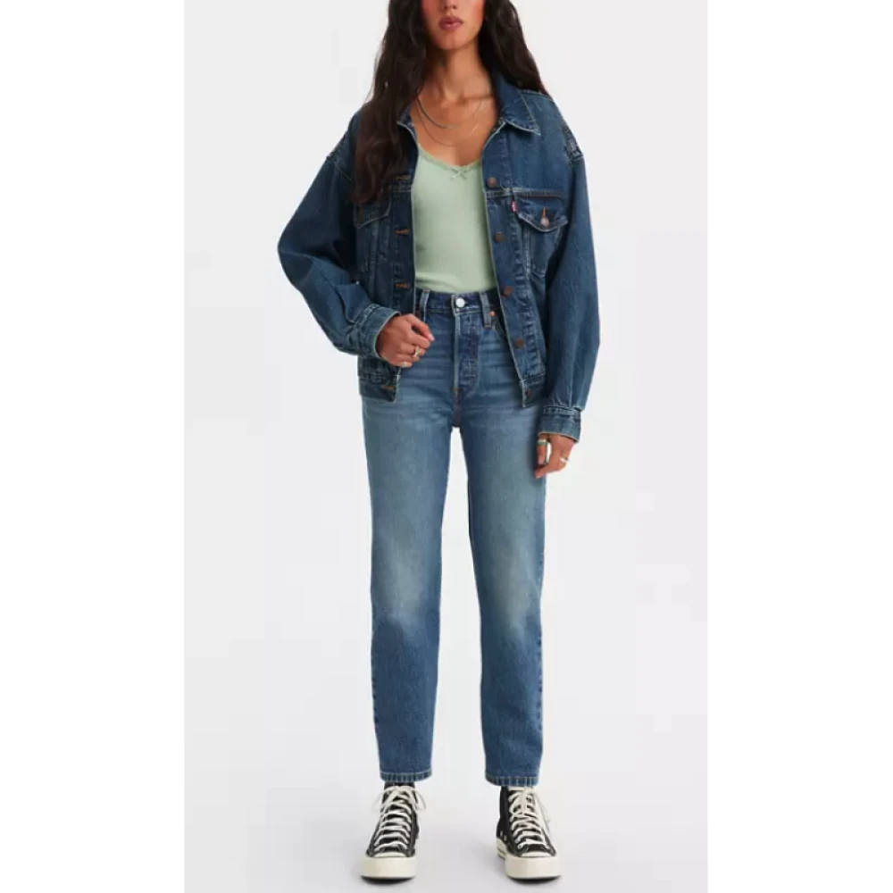Levi's Jean 501 Crop Blue Dames