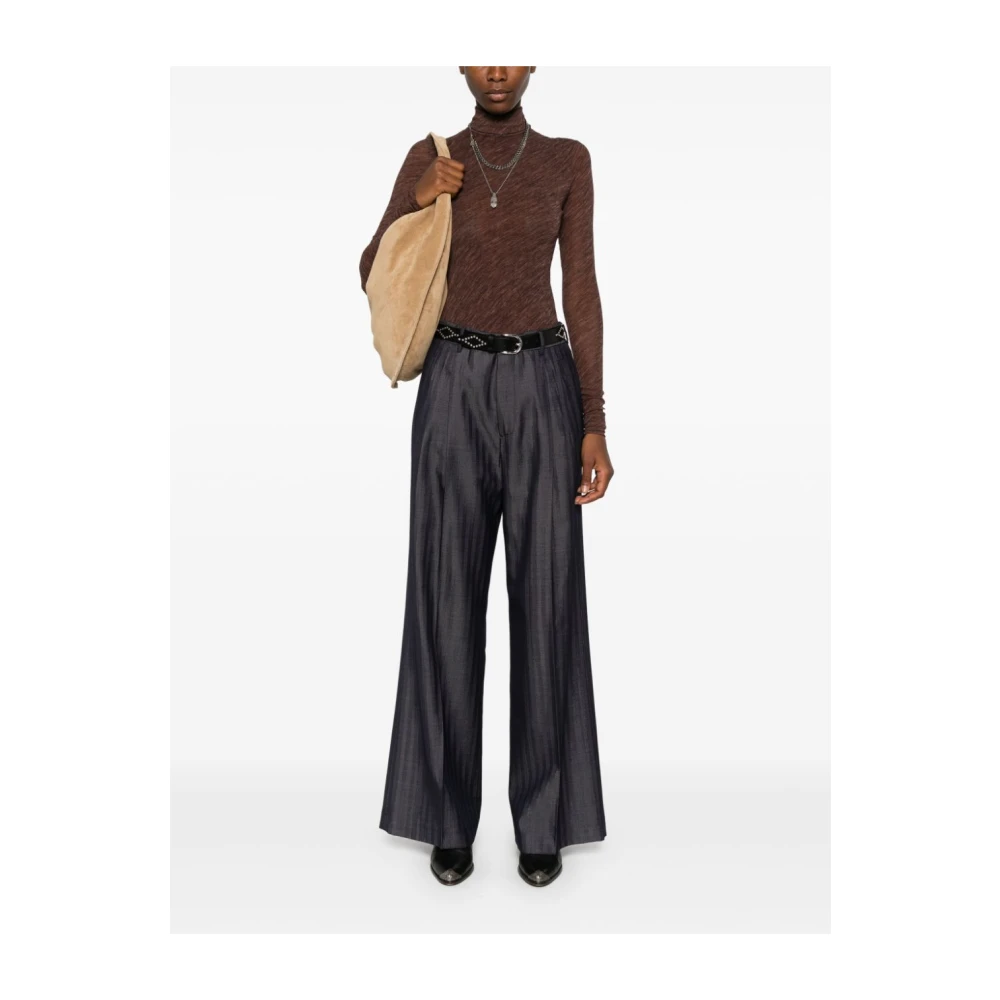 ETRO Grijze Wollen Geplooide Broek Gray Dames