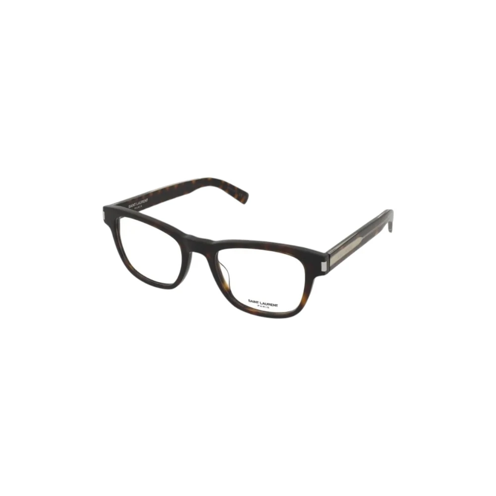 Saint Laurent Modieuze bril in Havana acetaat Brown Unisex