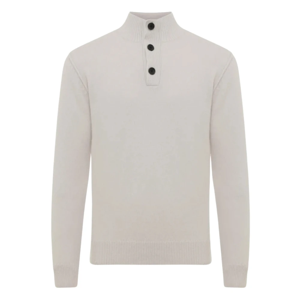 Genti Men's White Off Jumper - Turtlenecks - 2XL - Knitwear