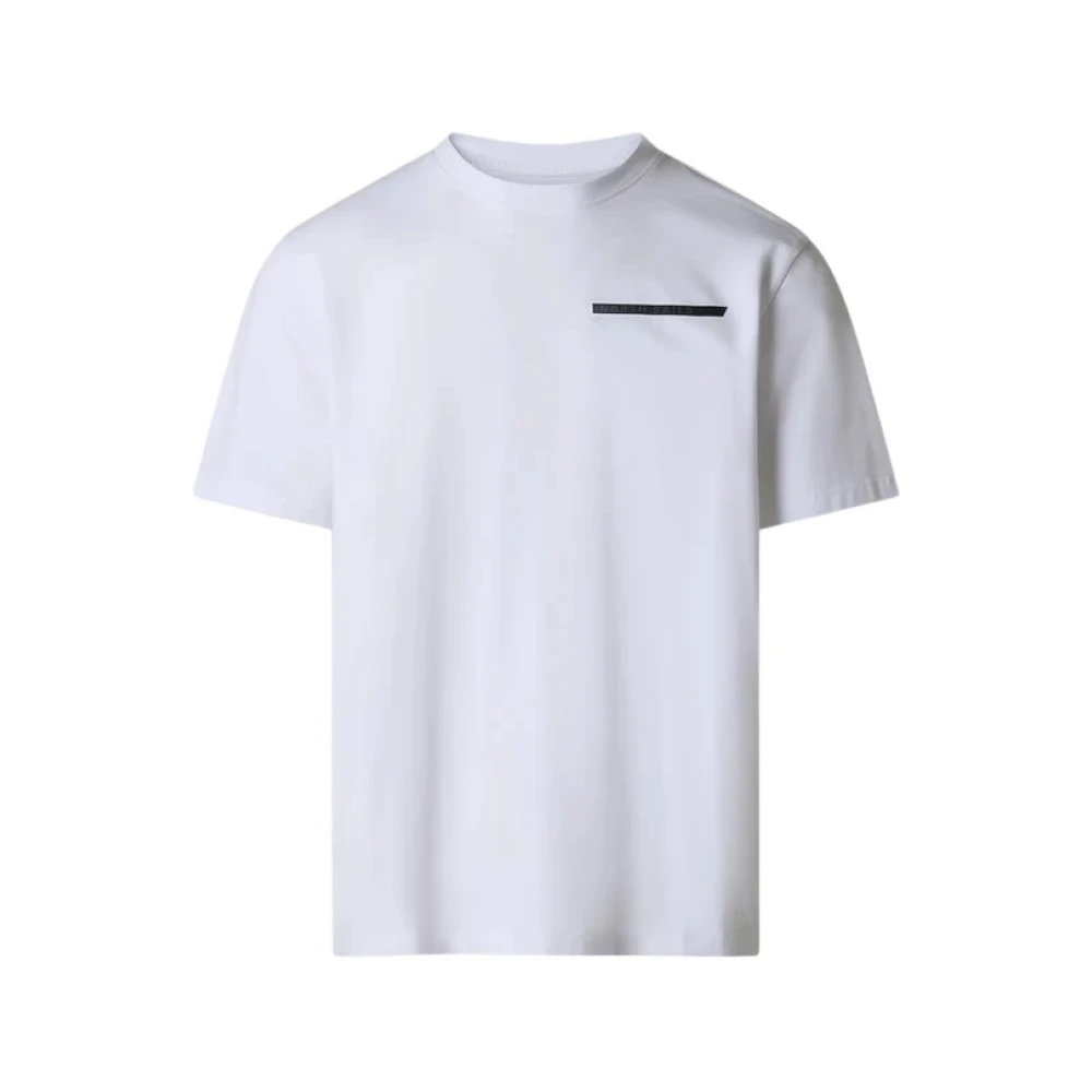 North Sails Men's White T-Shirts, S, Crew Neck T-Shirt