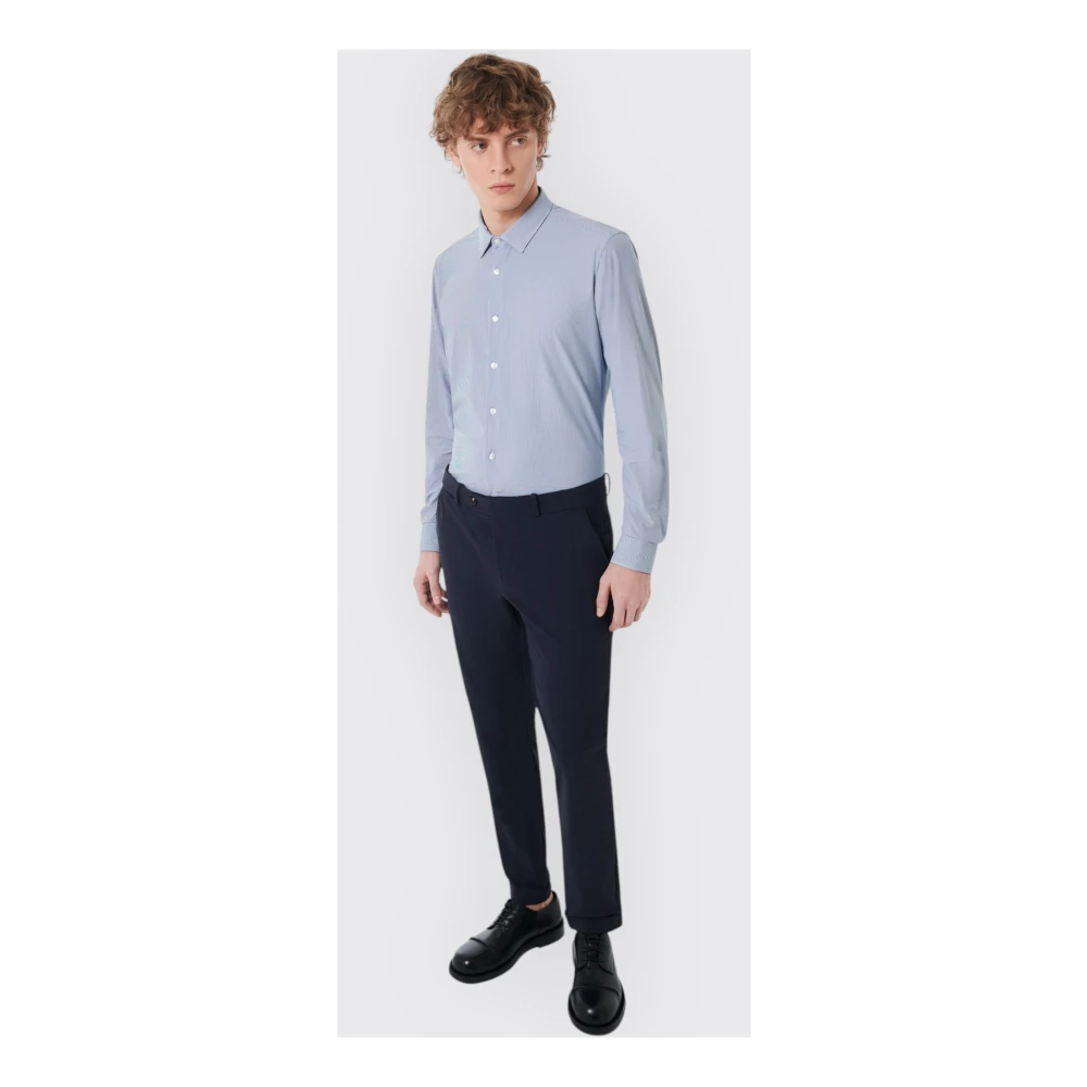 RRD Jaquard Open Oxford Overhemd Blue Heren