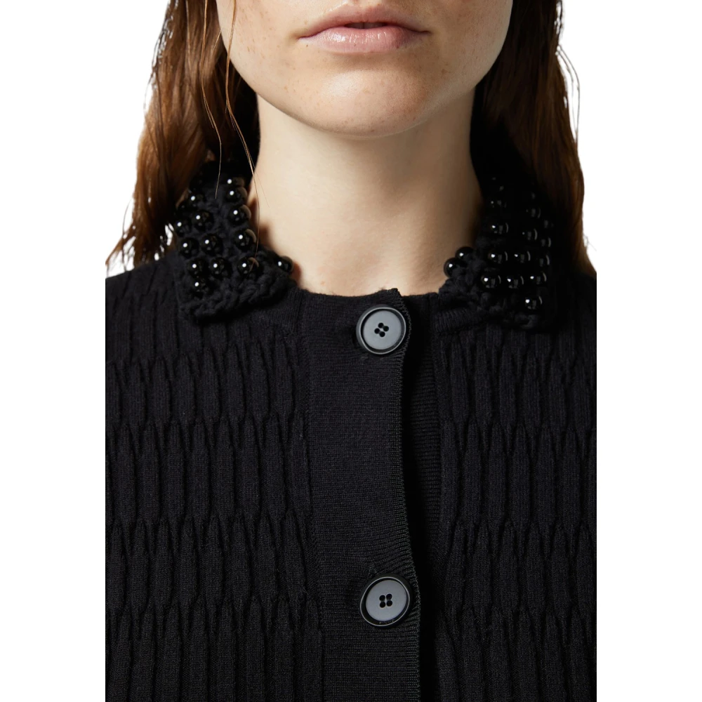 pinko Geometrische Masquerade Jas in Zwart Black Dames