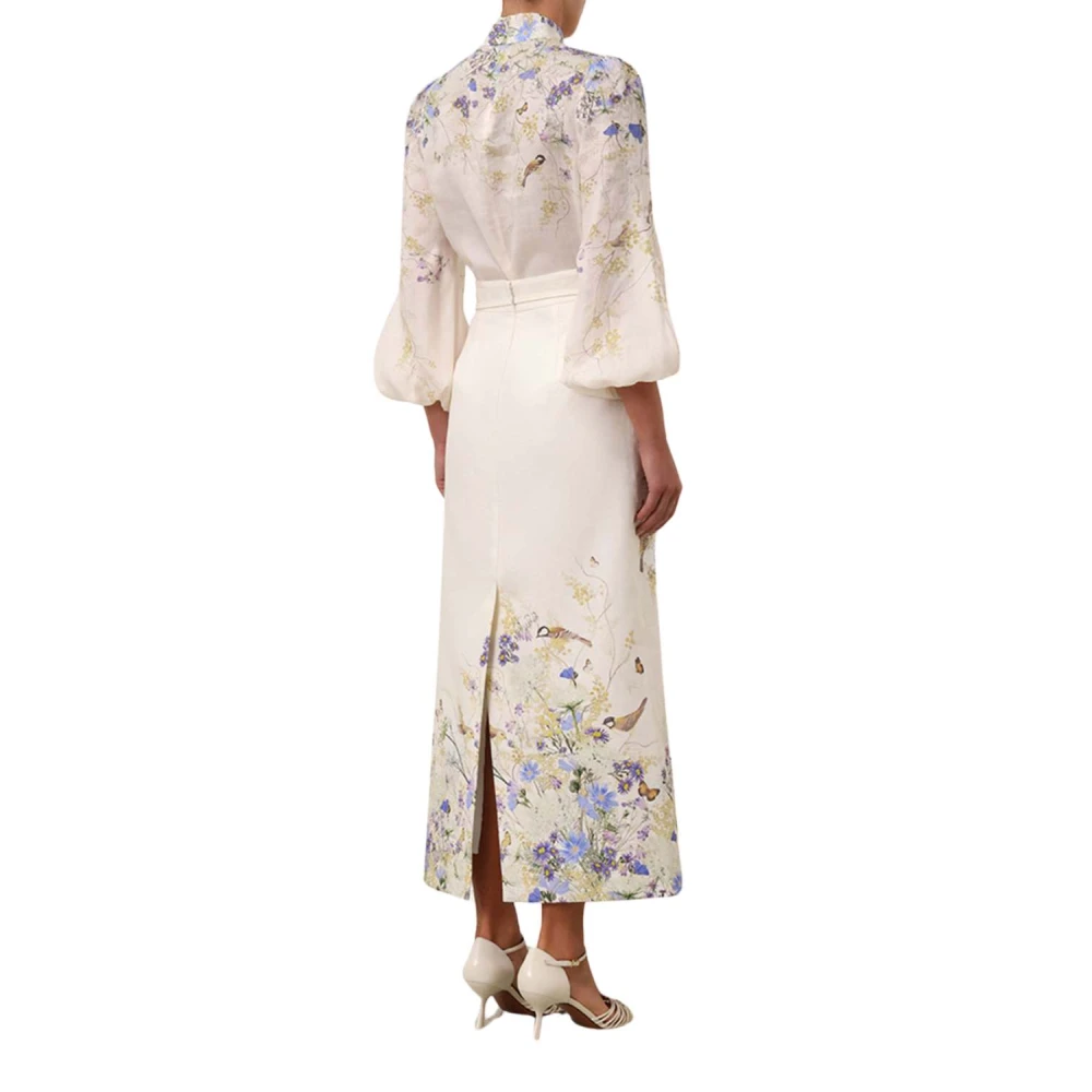 Zimmermann Citrus Butterflies Potlood Rok White Dames
