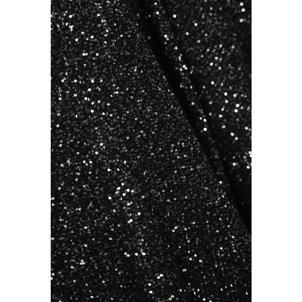 D.Exterior Zwarte pailletten boothals trui Black Dames