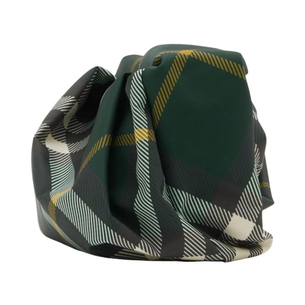 Burberry Groene Geruite Tas met Ruches Green Dames