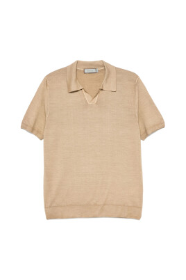 camel-brown-polo-collar-sweater