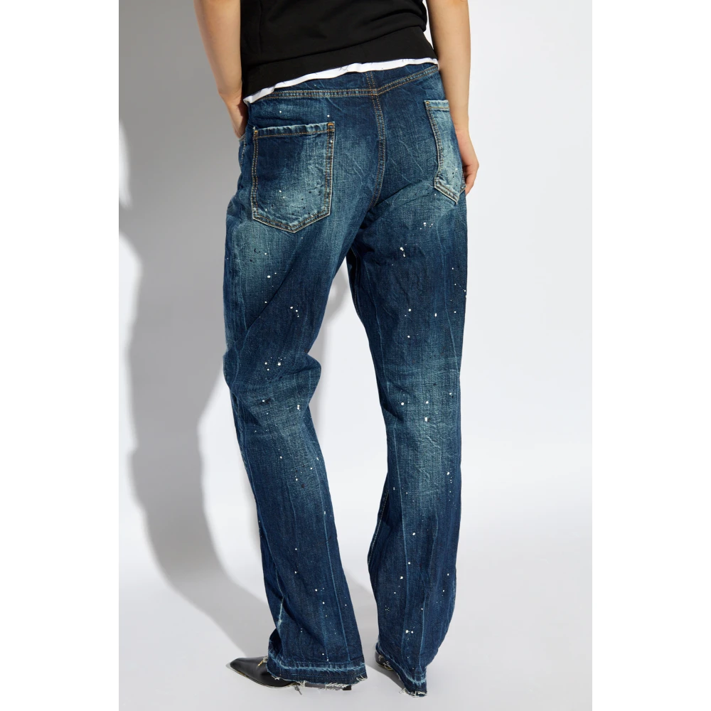 Dsquared2 Jeans gemaakt van gecombineerde materialen Blue Dames