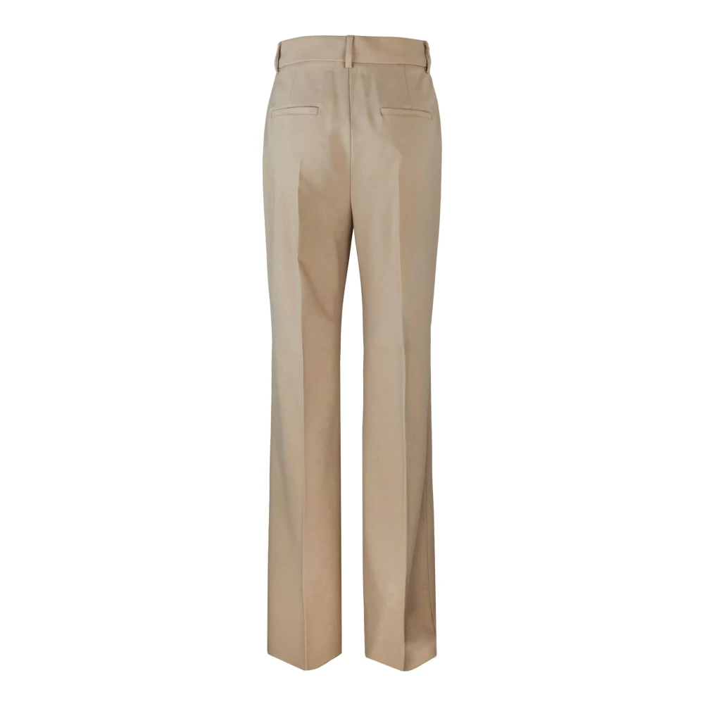 SPORTMAX Bruine Wol Lage Taille Broek Brown Dames