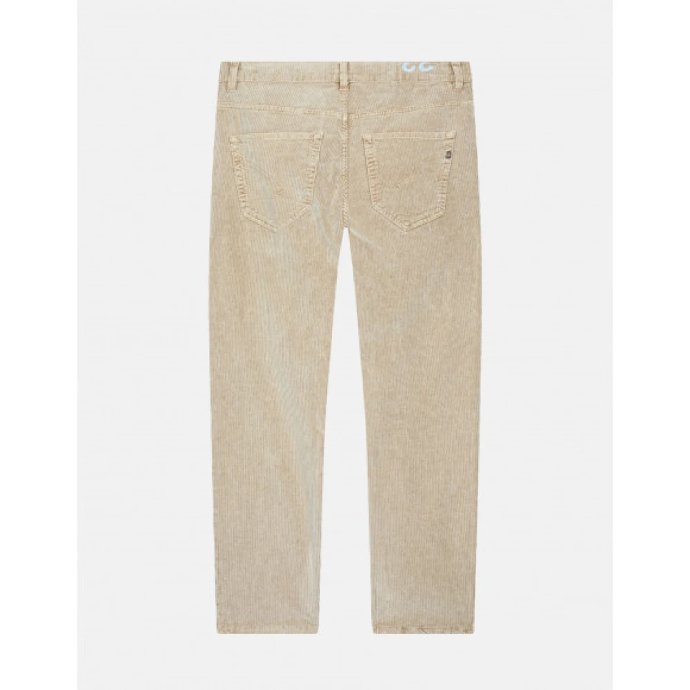 Dondup Brighton Carrot-Fit Corduroy Broek Beige Heren