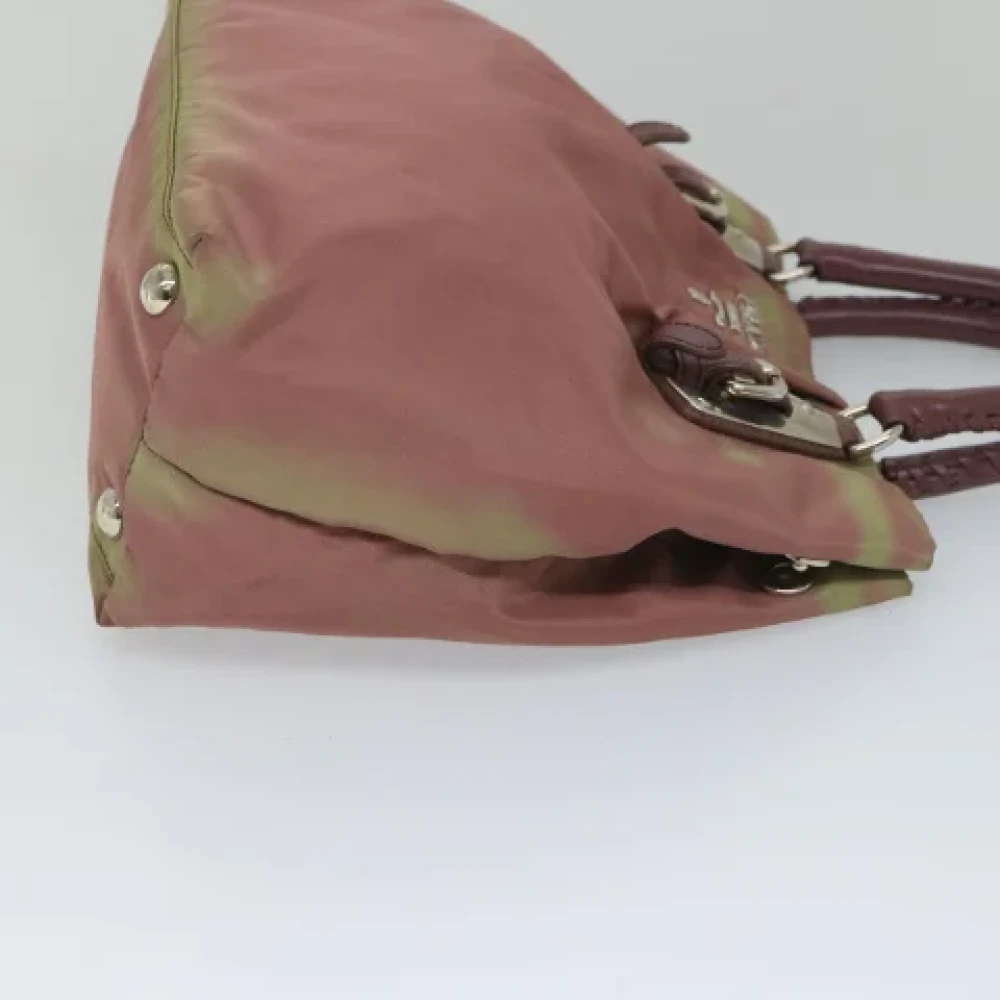 Prada Vintage Pre-owned Nylon handbags Pink Dames