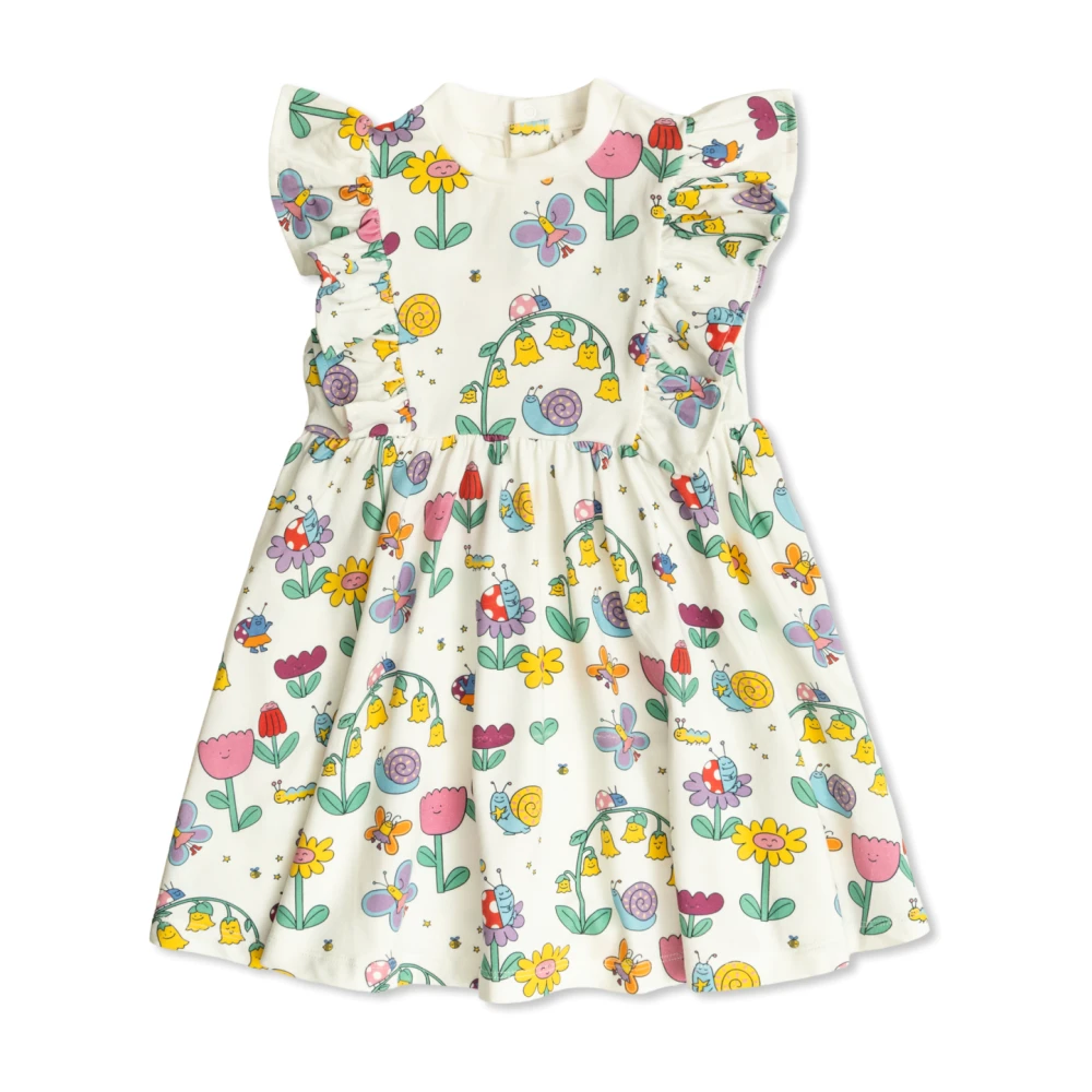Stella Mccartney Unisex White Dress With Decorative Patterns