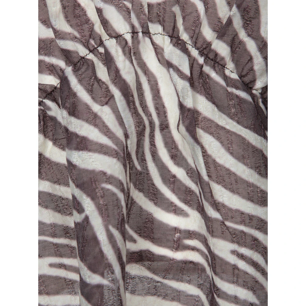 IRO Zebra Print Ruffle Blouse Multicolor Dames