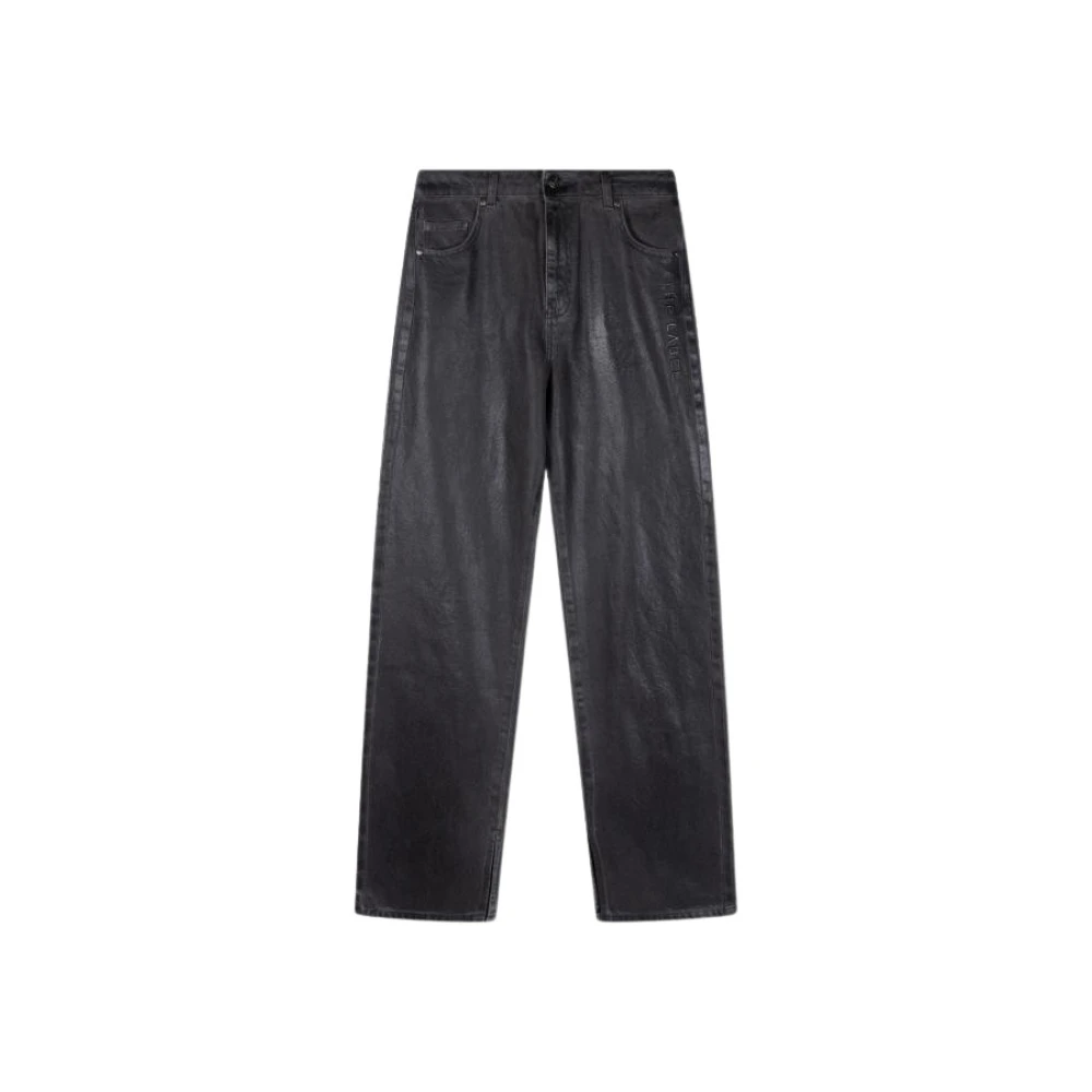 Alix The Label Gecoate Denim Broek met Flatterende Pasvorm Black Dames