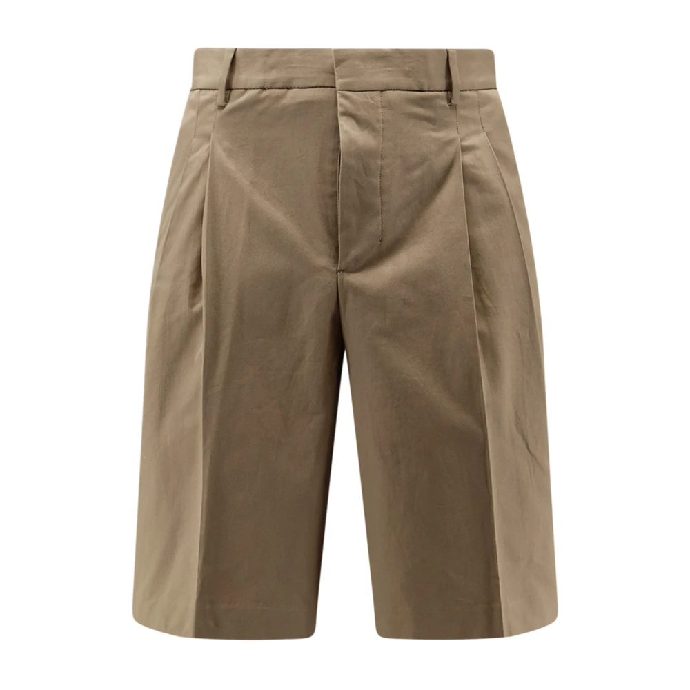 Ami Paris Men's Beige Casual Shorts, W44, Virgin Wool Tailored Shorts