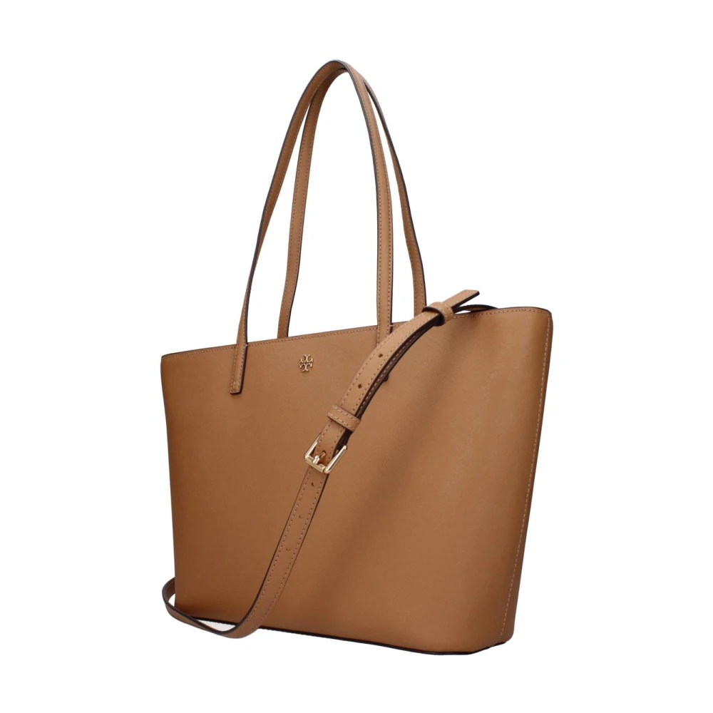 Tory Burch Women's Brown Leather Shoulder Bag With Logo