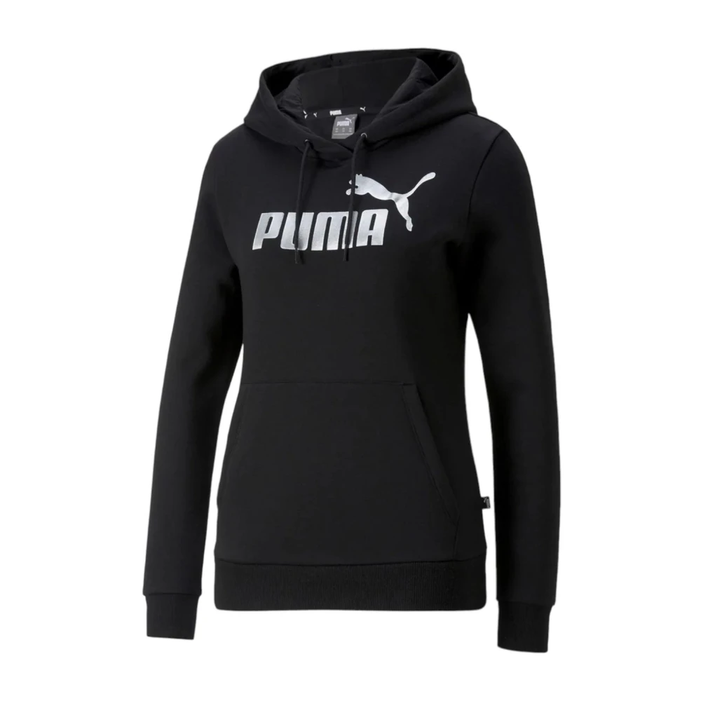 Puma Dameshoodie Ess+ 2 Col Big Logo Black Dames