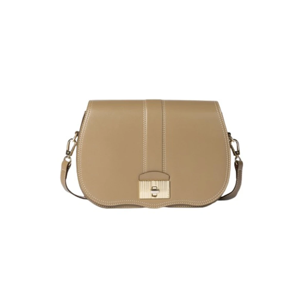 PS By Paul Smith Khaki Leren Satchel Tas voor Vrouwen Green Dames
