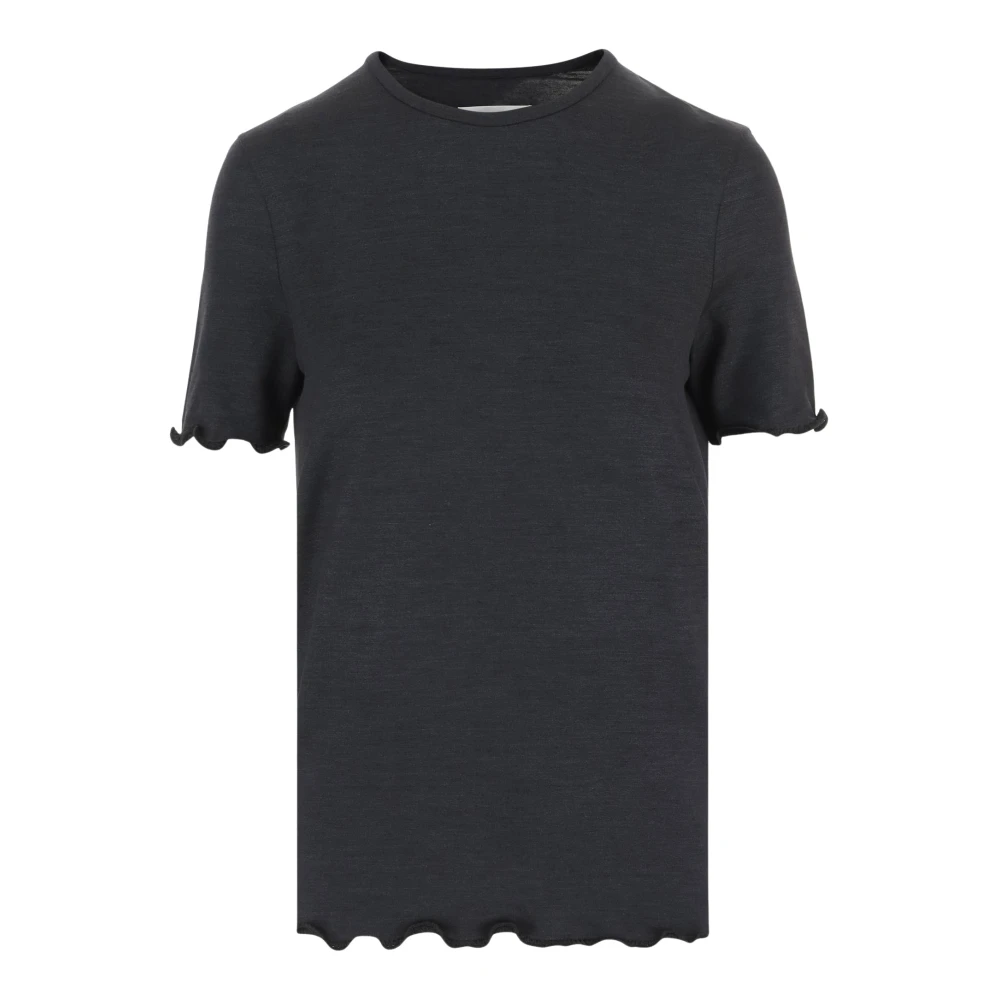 Jil Sander Women's Black T-Shirts, M, Silk Blend T-Shirt