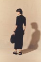 kiiro-robe-en-tricot-de-soie-noire