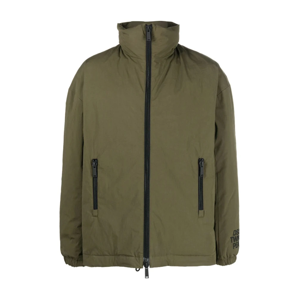 Dsquared2 Herren Grün E Baumwoll-Bomberjacke