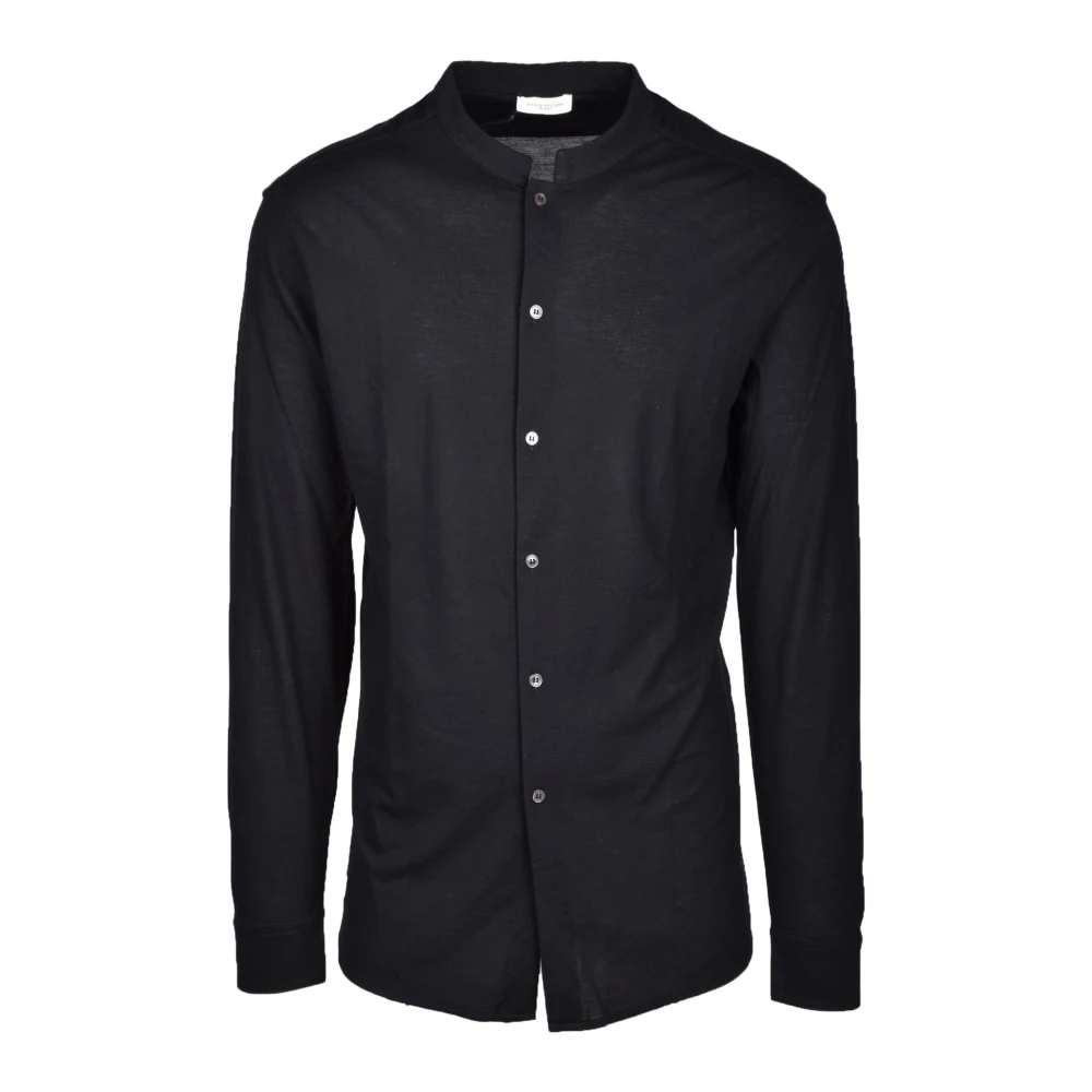 Paolo Pecora Katoenen Overhemd Black Heren