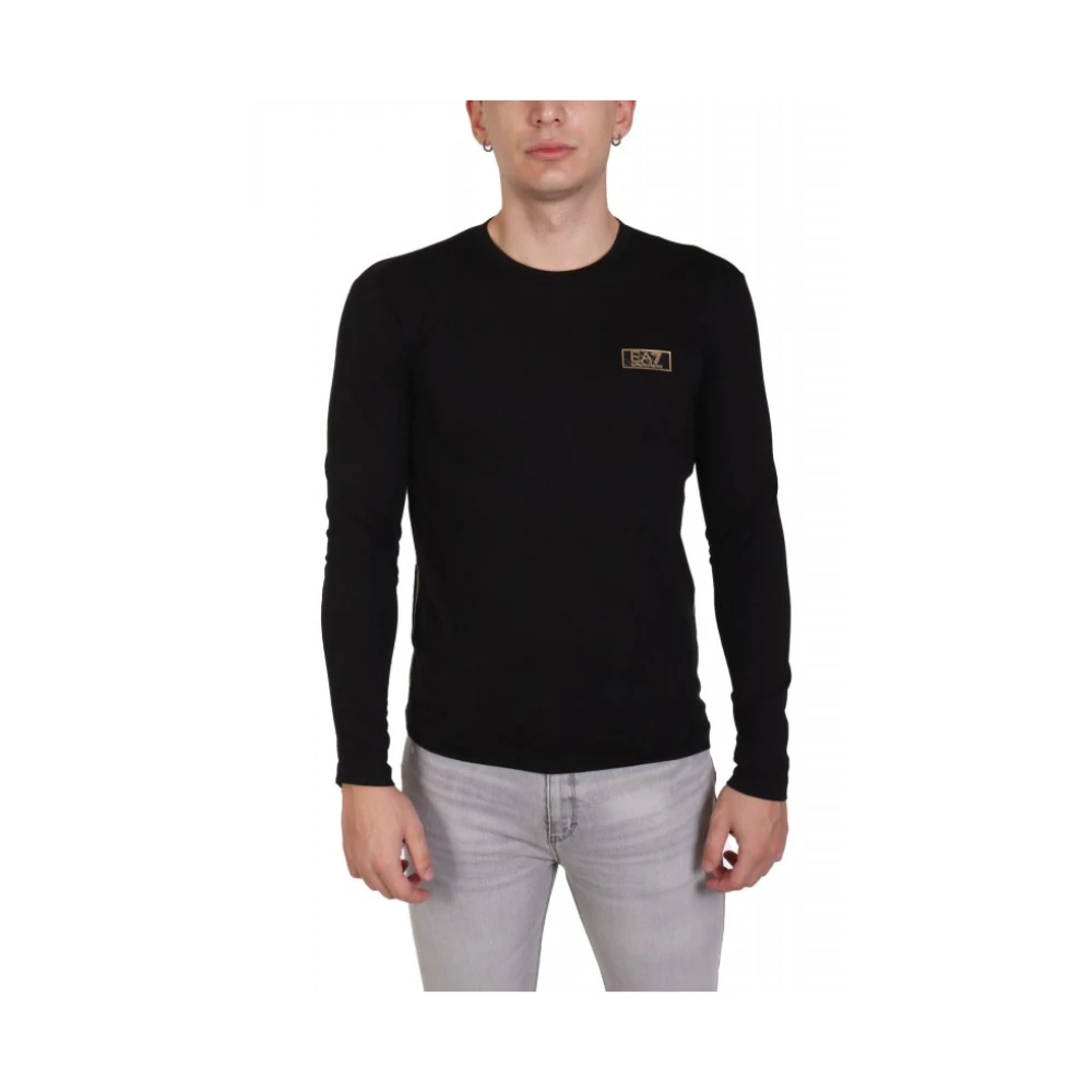 Emporio Armani Ea7 Men's Black Gold Label T-Shirt - Long Sleeve T-Shirts - 2XL - Tops