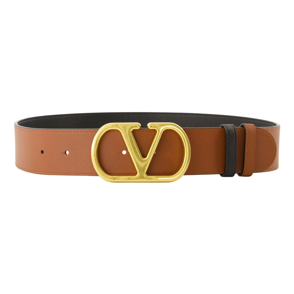 Valentino Garavani Women's Brown Belts, 80 Cm, Vlogo Signature Reversible Belt