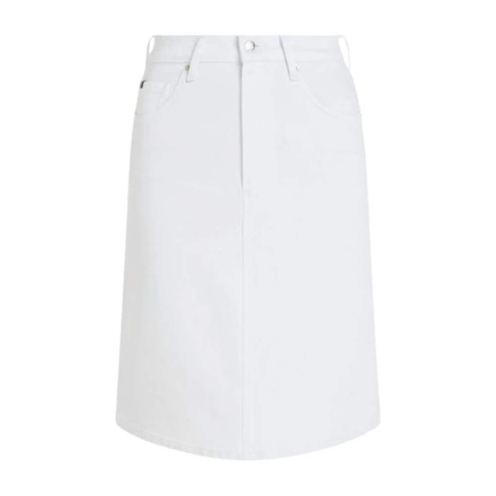 Tommy Hilfiger Denim A-Line Rok in Wit White Dames